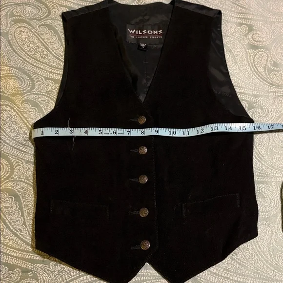 Wilson Black Leather Vest suede - Picture 7 of 8